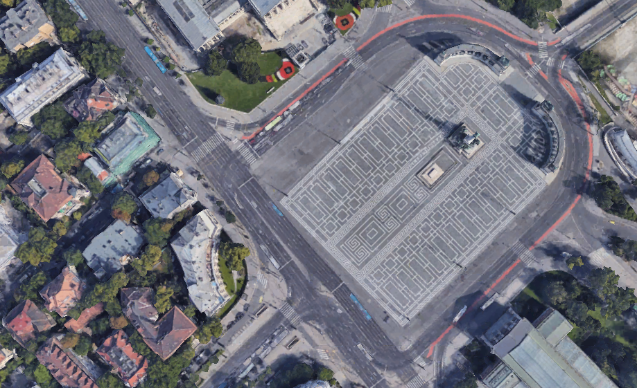 Magyarországom.hu - Kvízjáték - Magyarország madártávlatból - 6. kérdés: Mit láthatunk a képen? - Dobó István tér, Kossuth Lajos tér, Hősök tere