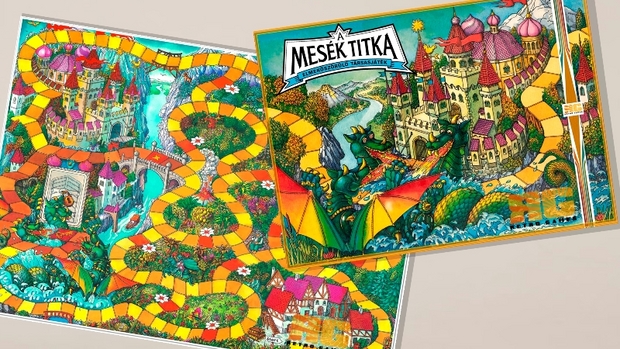 Az egyik retró társasjáték a Mesék titka iagzi memóriát próbáló darab