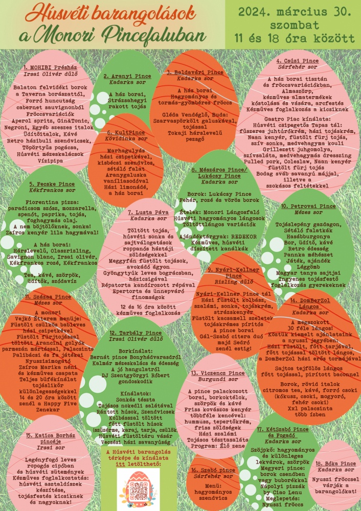 húsvét monori pincefalu